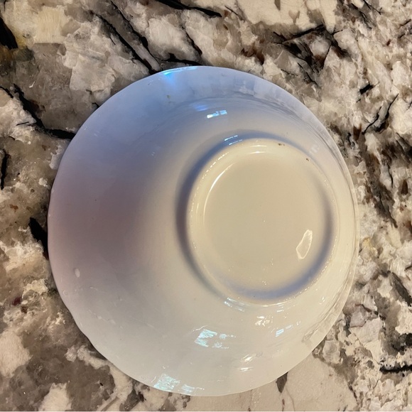 Vtg Art Deco Scio Pottery Vegetable Serving Bowl Hairpin Pink Green Rose - Picture 4 of 4